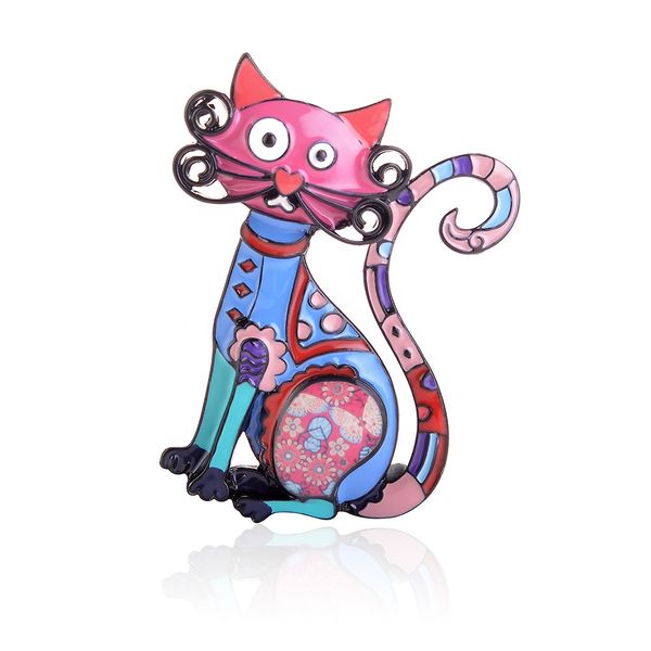 

brooch of new designer brooches for women popular brand cute cat brooch alloy metal pin fashion children women cloth pins, Gray