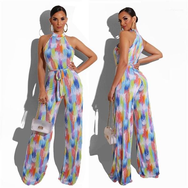 

casual clubwear wide leg pants rompers women slim clothing suits women colorfull stripe jumpsuit romper sleeveless elegant jumpsuit summer, Black;white