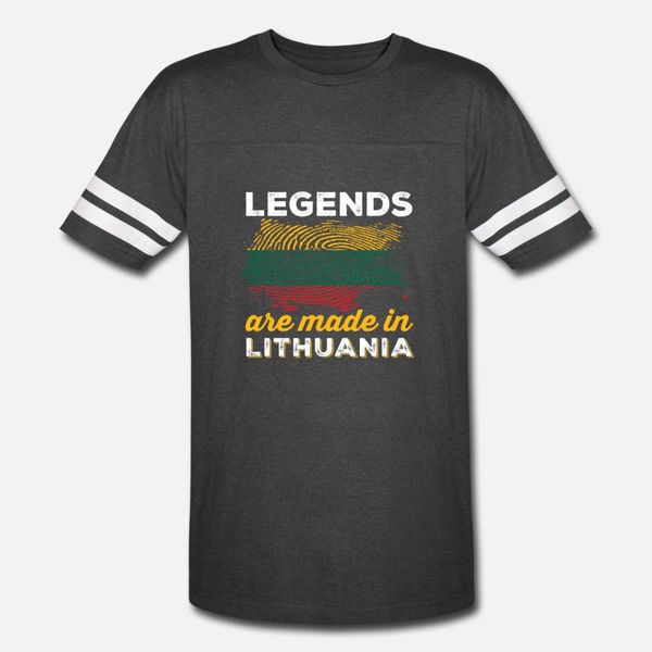 

legends are made in lithuania t shirt men customize cotton round collar clothes gift funny summer style letters shirt