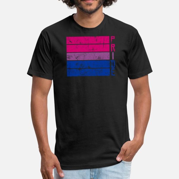 

gay pride lgbt bisexual bi distressed pop art t shirt men printed 100% cotton plus size 3xl pictures interesting breathable formal shirt