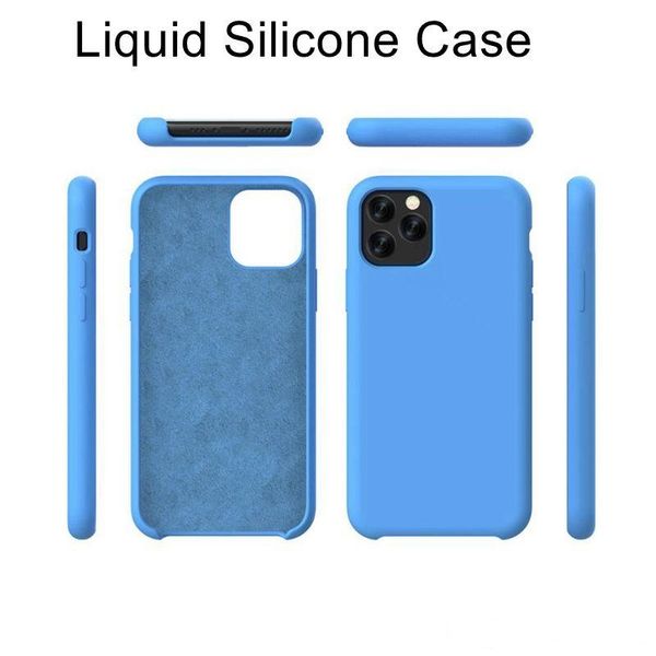 

for iphone11 pro x xr 6s liquid silicone phone case bumper shockproof soft colorful cover with retail packing