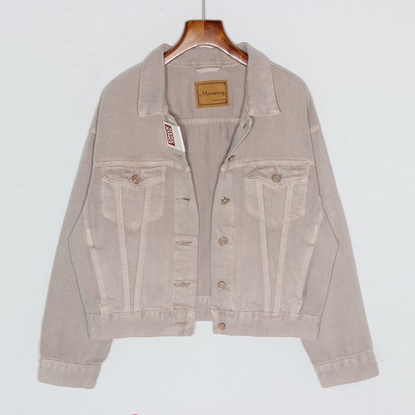 

korean fashion loose short denim jacket women basic coat spring new chaqueta mujer harajuku jeans jacket female washed outerwear, Black;brown