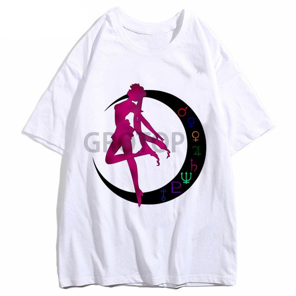 

sailor moon лето новой мода футболка женщина harajuku с коротким рукавом цукиных усаги t-shirt cute cat tshirt мультфильм топ тройники женск