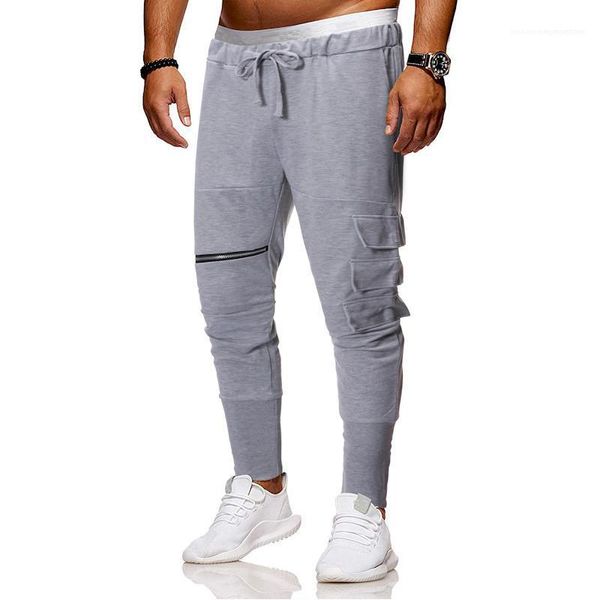 

hommes lashing closing casual pants designer mens patchwork sweatpants left fake pocket and right zipper decoration pants, Black