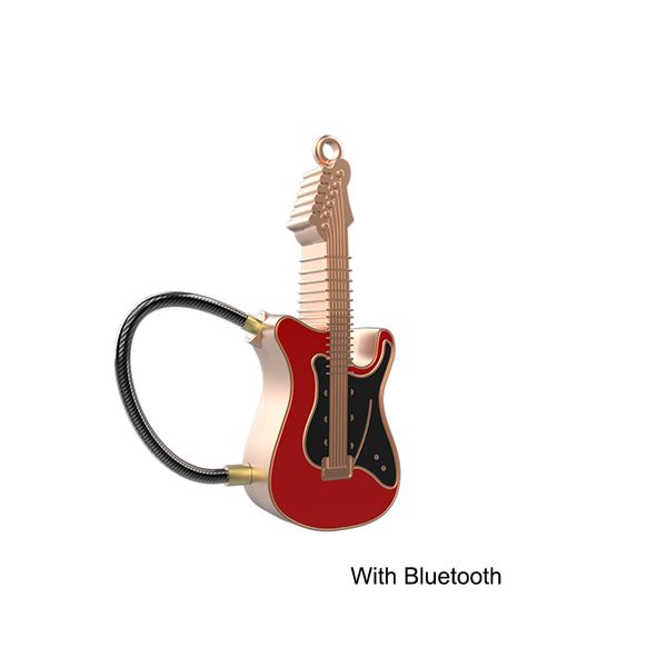 

guitar shape luggage case zinc alloy portable fingerprint padlock cabinet mini