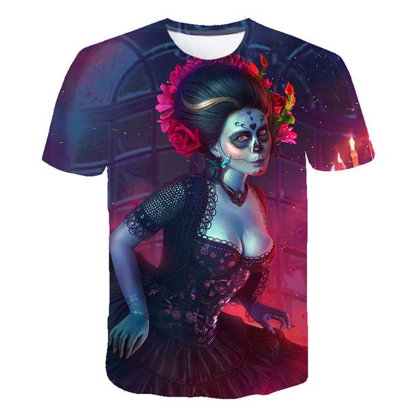 

skull men cosplay colorful summer 3d print shirts aesthetic hippie oversized men clothing