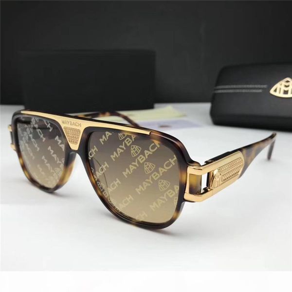 

new fashion luxury sunglasses men sunglasses the boss square large frame avant-garde design style coated color printing uv400 lens with box, White;black
