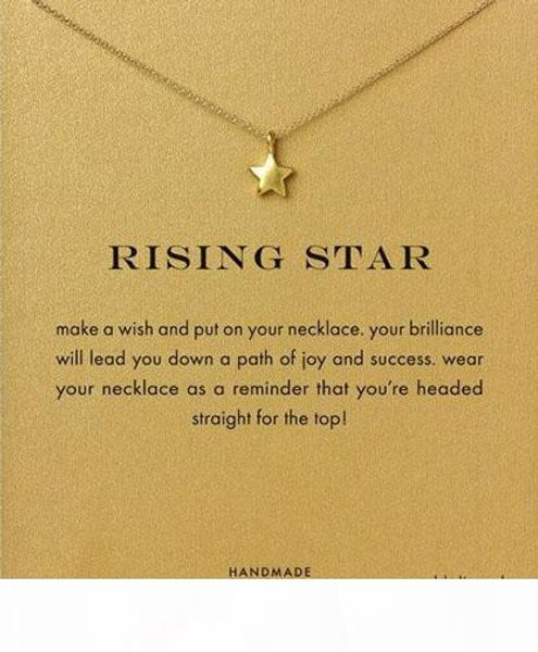 

rising star dogeared necklace (rising star) noble and delicate jewelry 18k gold charm necklace pendant necklace good gift for women girls, Silver