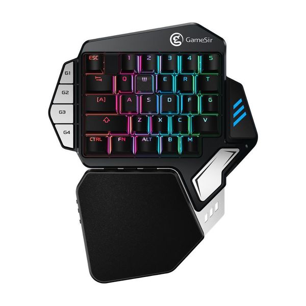 

cgjxsgamesir z1 kailh gaming keypad for mobile /pc games ,aov ,mobile legends .one -handed green axis mechanical keyboard rgb blacklight t19