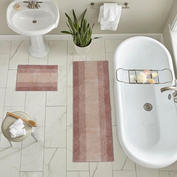 

gradient color mat modern minimalist fiber bathroom thickened water-absorbing anti-slip mat door door living room carpet