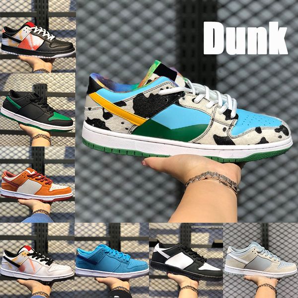 

новый низкая runnig обуви замочить dunky тревис scotts коренастого панда темно рыжие инь янь черных белых цемента мужчин женщин моды кроссов