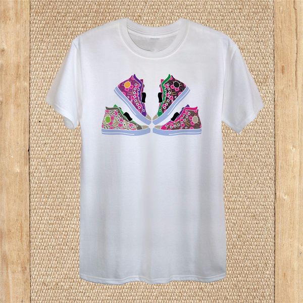 

colourful pink trainers pumps plims t - shirt design quality cotton women funny design tee shirt