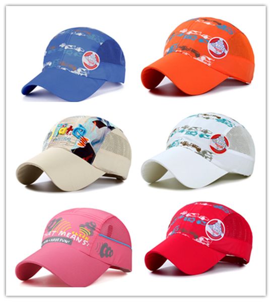 

han edition of the new summer children quick-drying cap male and female primary school football net cap outdoor waterproof hat, Blue;gray