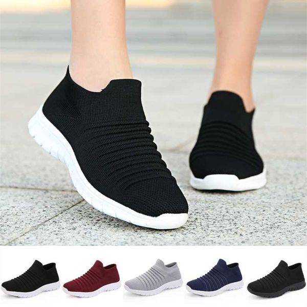 

women walking shoes sneakers ladies breathable lightweight net casual shoes soft bottom running sneakers size35-42