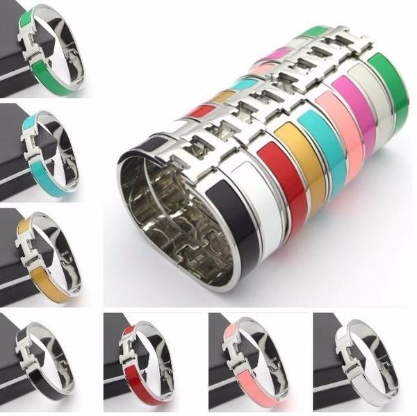 

new jewelry women bracelets stainless steel bangles fashion h letter bracelets gold cuff wide bangle for women bridal bracelet silver, Black