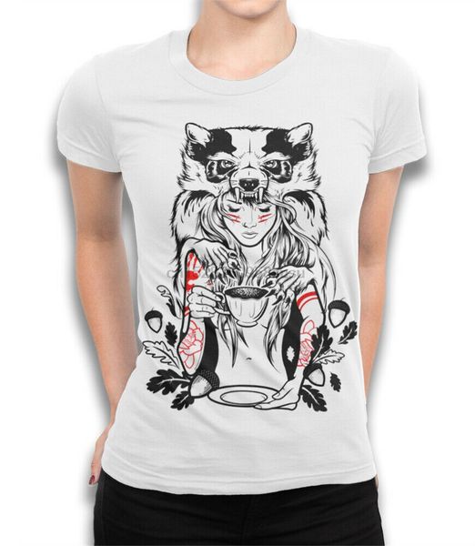 

принцесса мононоке аниме t-shirt studio ghibli хаяо миядзаки womens ти плюс размер одежды tee shirt