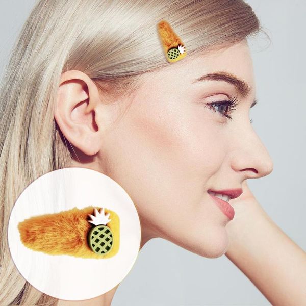 

5pcs korean candy hair clip sellers metal plating ornaments fashion jewelry sweet hairgrip barrettes plush hairpins