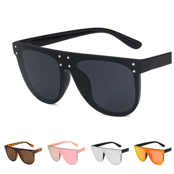 

fashion women siamese sunglasses rivet design sun glasses eyeglasses anti-uv spectacles reflection eyewear adumbral 7 colors a, White;black