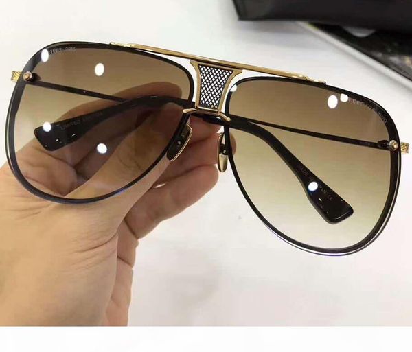 

урожай классические пилотные солнцезащитные очки 2082 matte black gold каркасные и brown gradient lens вс очки очки унисекс новая с коробкой, White;black