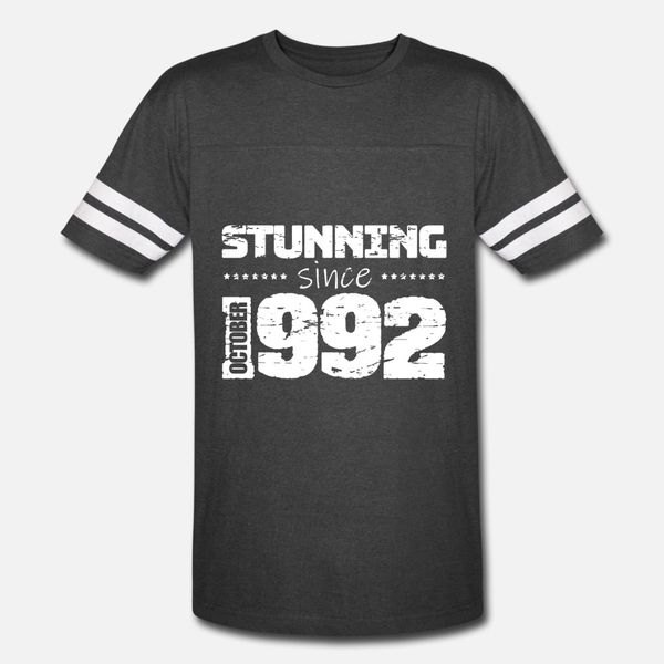 

stunning since october 1992 t shirt men designing 100% cotton euro size s-3xl family interesting humor summer letters shirt, White;black