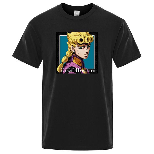

gio jojo bizarre adventure funny t-shirts for man japanese anime printed tshirt casual t shirt hip hop tees male streetwear