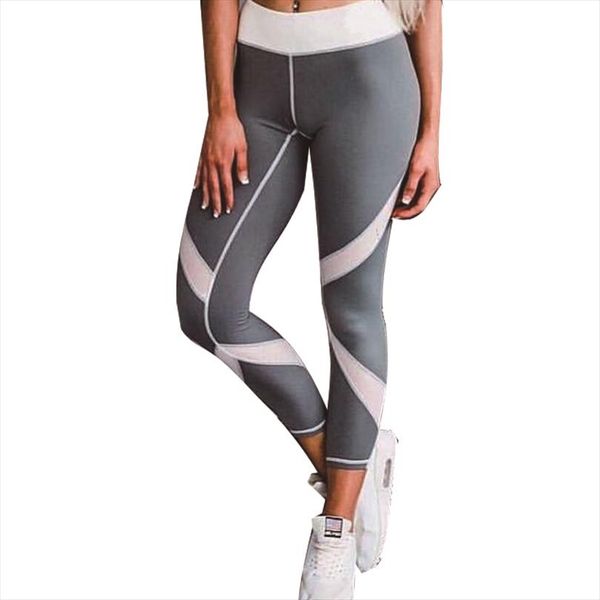

2020 new women fashion fitness legging leggins woman pants slim patchwork leggings drop shipping good quality, Black