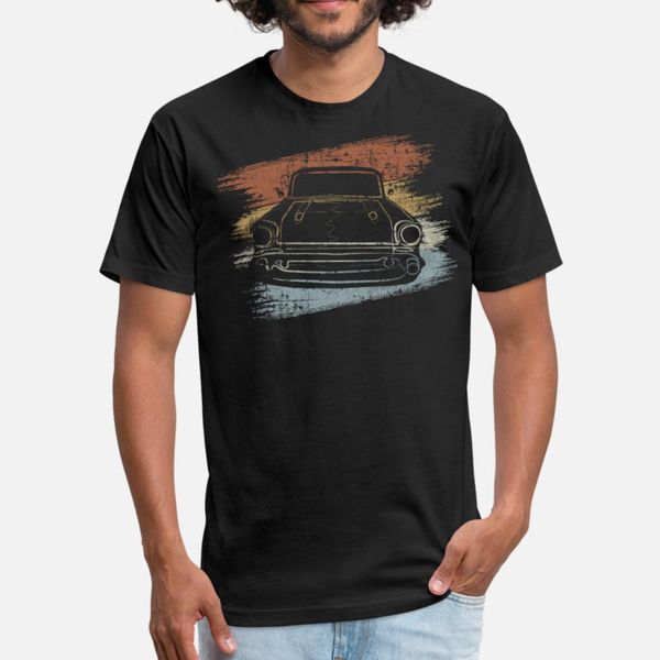 

vintage car t shirt men character tee shirt plus size 3xl novelty loose humor summer leisure shirt