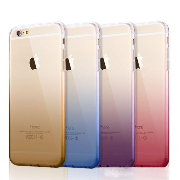 

new cute gradient transparent phone case for iphone 6 6s 7 plus 5 5s se ultra thin tpu clear soft silicone 8 s back cover