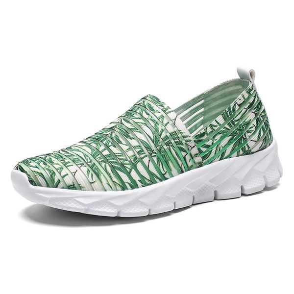 

summer slip on sports shoes lady breathable women sport sneakers mesh women's running shoes light weight green basket, Black