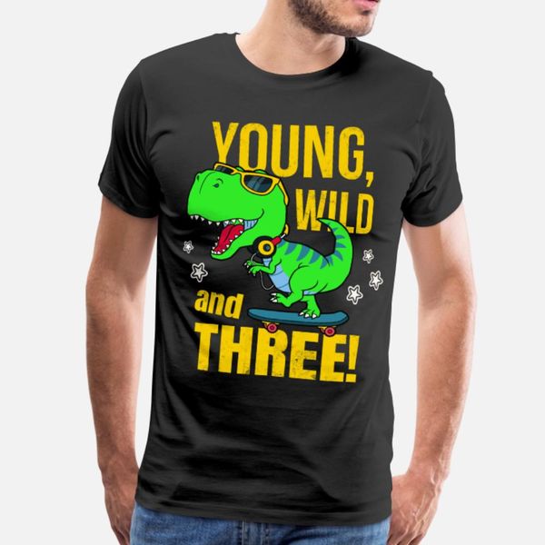

3rd birthday dinosaur boy t shirt men create tee shirt size s-3xl clothing famous basic summer vintage shirt