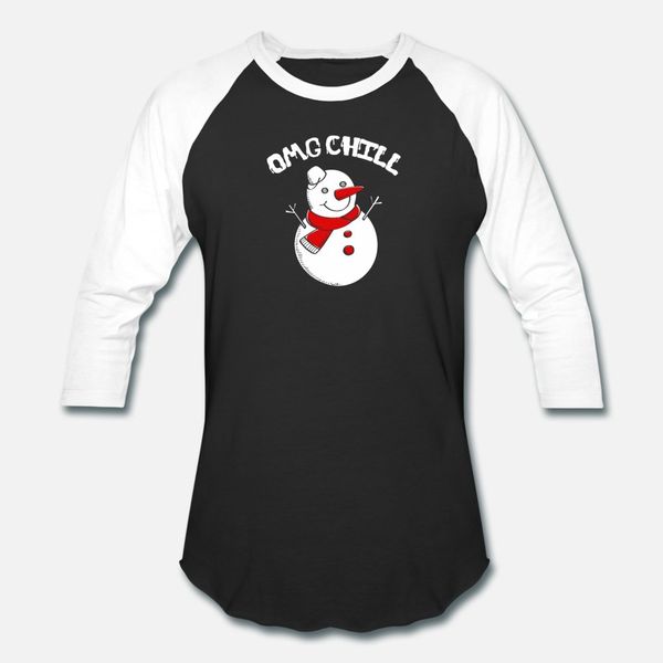 

omg chill awesome christmas snowman funny pun t shirt men personalized 100% cotton s-xxxl pattern loose breathable spring autumn normal