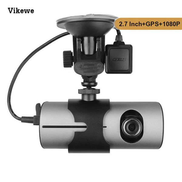 

car dvr dvrs 2.7 inch dual lens monitor g-sensor lcd screen high definition mounted trace dash cam gps hd usb wide angle driving recorder