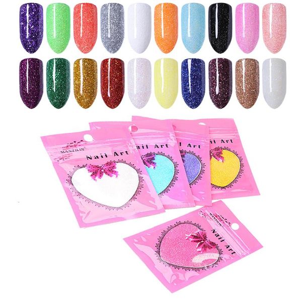 

5 colors 10g/bag nail art shining glitter powder chrome pigment purple blue gold nail powder dust uv gel polish decorations, Silver;gold