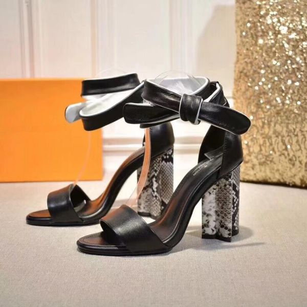 

new arrival high-heeled women fashion shoes sandal lace princess shoes slender black open-toed sandals with thick heels