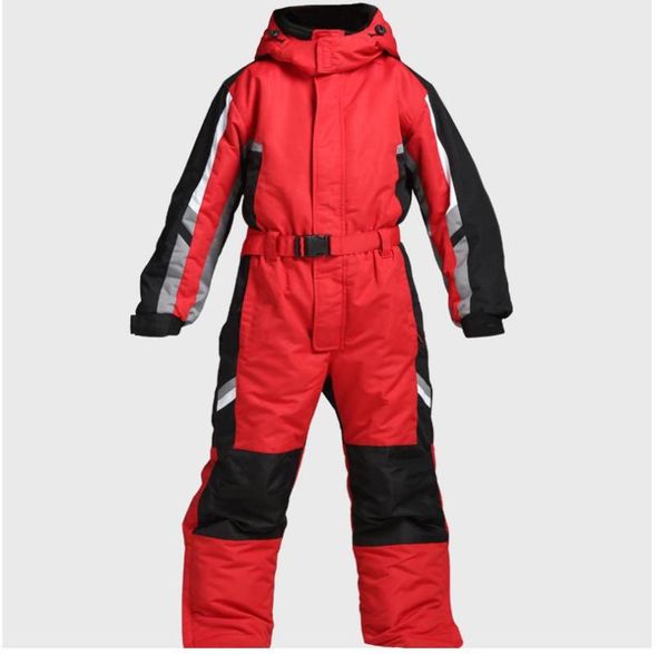 

children warm stripe conjoined ski cotton-padded jacket 2, White