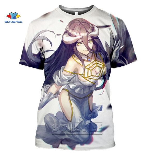 

anime albedo loli gym homme 3d print shirts graphic humor comics men clothing