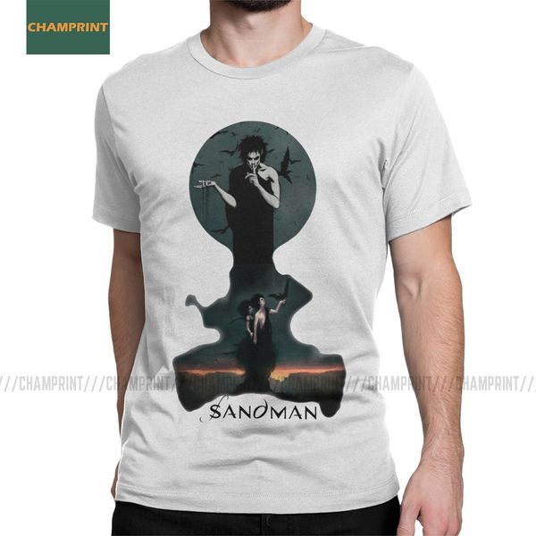 

men's the sandman and death vertigo t shirts dream gaiman morpheus comic pure cotton short sleeve tees gift t-shirts