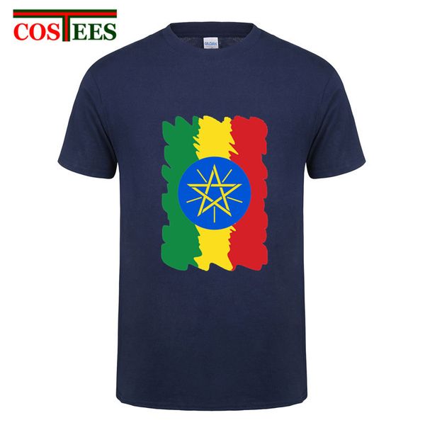 

leisure tee flag of ethiopia t shirt men ethiopia flag t-shirt women patriotism tshirt casual loose patriotic lover hipster
