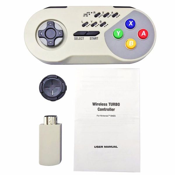 

cgjxs2018 wireless turbo controller joystick gamepad with package for snes mini classic edition dhl