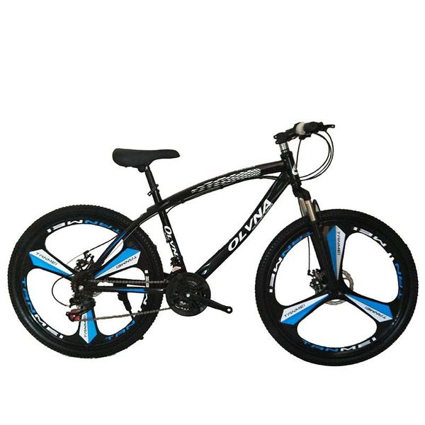 

26-inch three-wheeled high-carbon steel mountain bike one-wheel disc brake bicycle male and female variable speed frame type bicycle