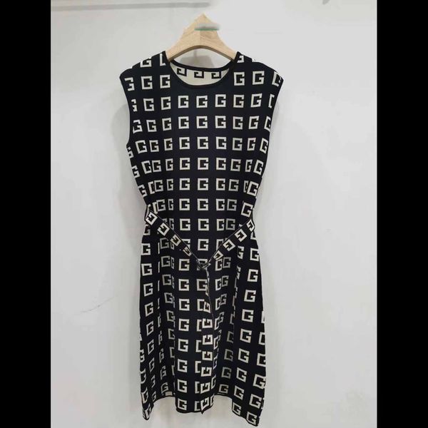 

2020 womens skirts women skirt with sashes ladys letter print dress new fashion style sleeveless skirt womens clothes, Black;gray