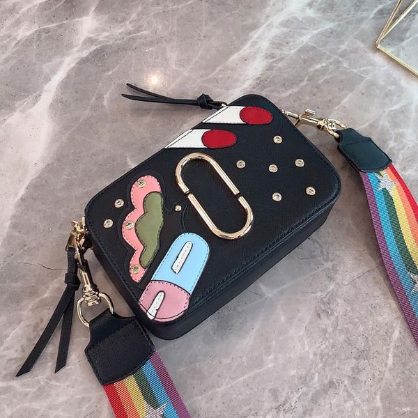 

мода черных кожаных камер классического щиток крест тело crossbody женщины сумка плечо цепь высокого качество сумка