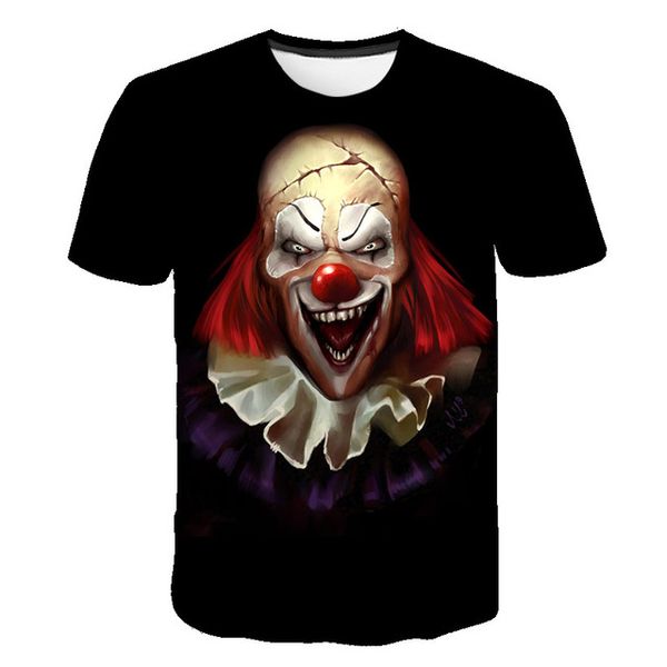 

the clown male lovely short sleeved 3d print shirts oversized oversized funny men clothing