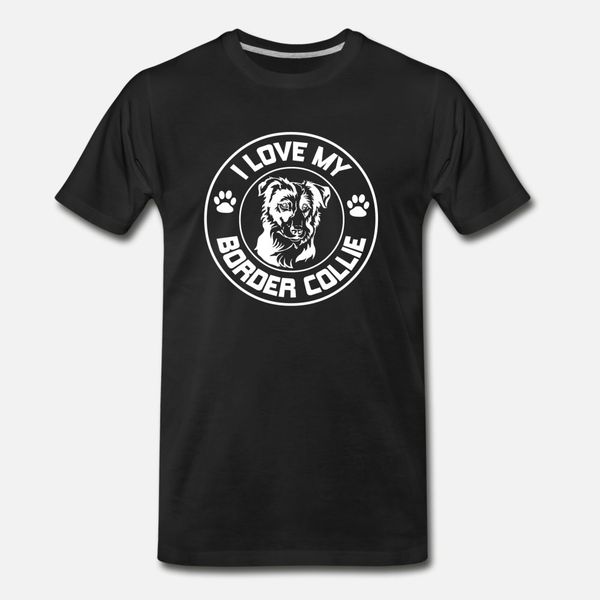 

border collie t shirt men printing 100% cotton round neck gents sunlight breathable summer pattern shirt
