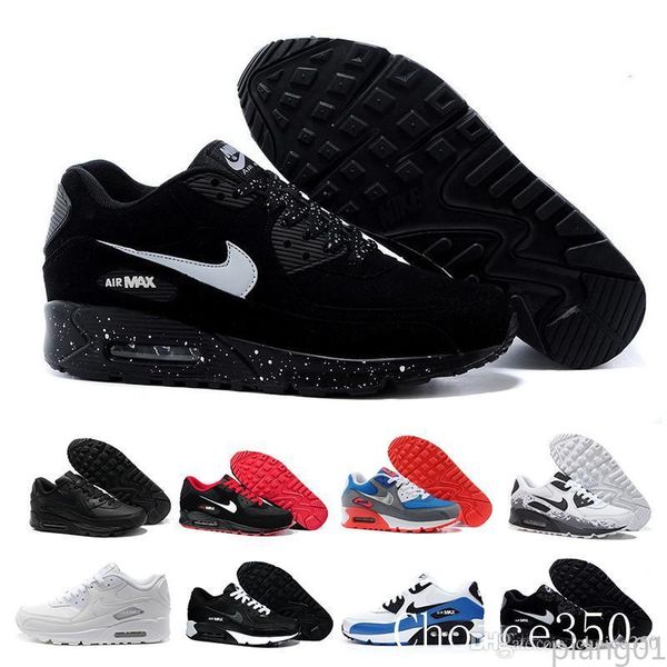 

2019 new running shoes classic men women sports shoes black red white trainer air cushion breathable air90 canvas shoes pi01