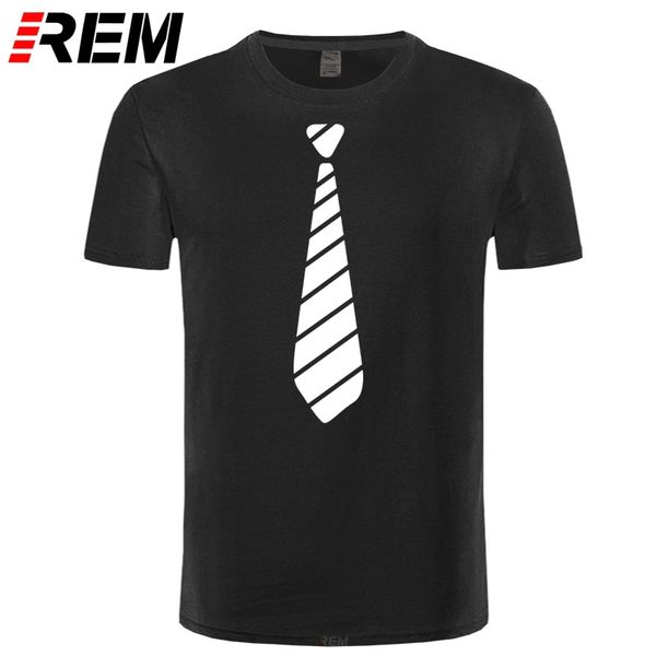 

rem new summer men fashion casual tie man's t shirts streetwear funny print clothing hip- mans t-shirt tees
