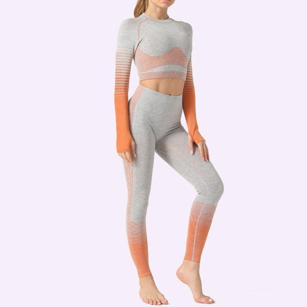 

бесшовные полосатый вязаная йога set series ropa deportiva mujer gym запуск трико 2 шт набор женщин фитнес одежды, White;red