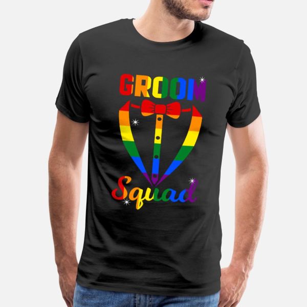 

gay bachelor party lgbt groom squad t shirt men designing tee shirt o neck novelty loose casual summer style letter shirt