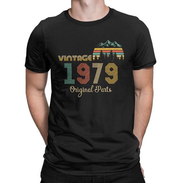 

men's t-shirts retro vintage 1979 original parts fashion 100% cotton tees short sleeve 41th birthday gift t shirts clothes 5xl