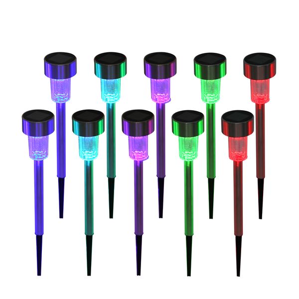 

10pcs 5W High Brightness Solar Power LED Lawn Lamps with Lampshades Seven Color LED lamp Suitable for Garden or yard